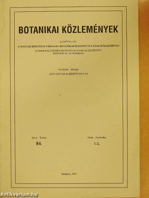 Botanikai közlemények 1998/1-2.