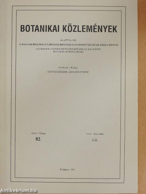 Botanikai közlemények 1998/1-2.