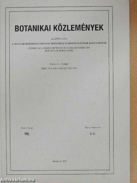 Botanikai közlemények 2004/1-2.