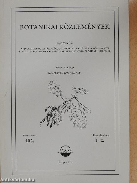 Botanikai közlemények 2015/1-2.