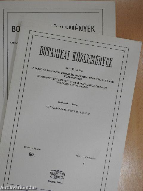 Botanikai közlemények 1993/1-2.