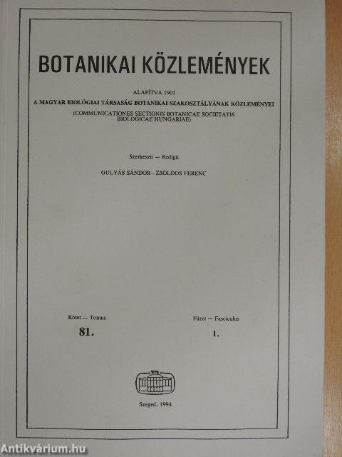 Botanikai közlemények 1994/1-2.