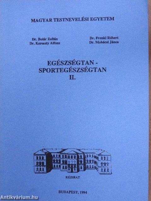 Egészségtan - sportegészségtan II.