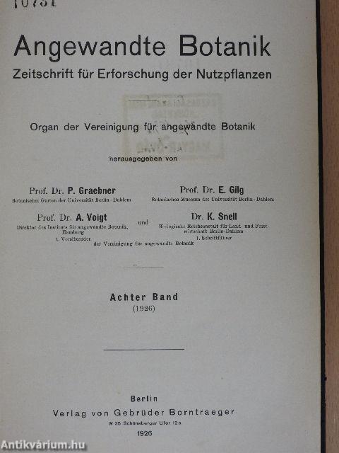 Angewandte Botanik 8.