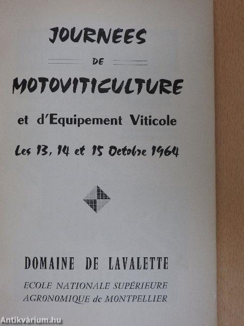 Journees de Motoviticulture et d'Equipement Viticole