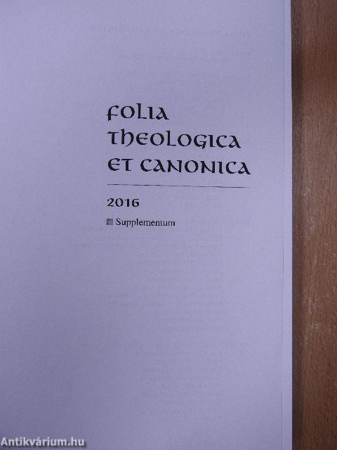 Folia Theologica et Canonica 2016