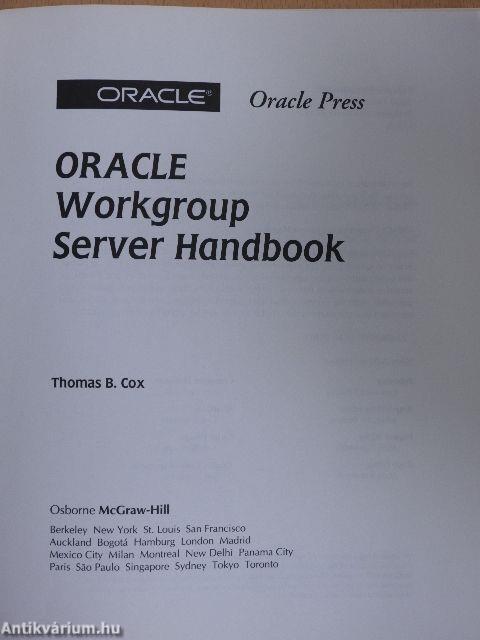 Oracle Workgroup Server Handbook