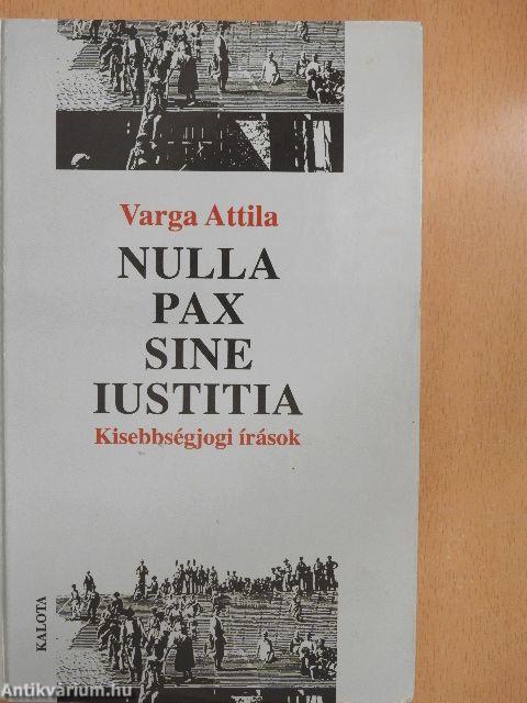 Nulla pax sine iustitia