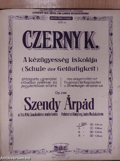 Coloman Chován Kálmán szerzeményei és átdolgozásai zongorára/15 válogatott kis Praeludium/A kézügyesség iskolája I-II.