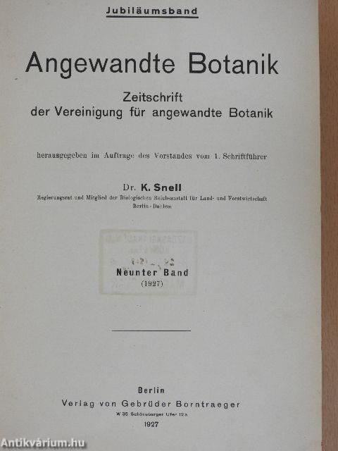 Angewandte Botanik 9.