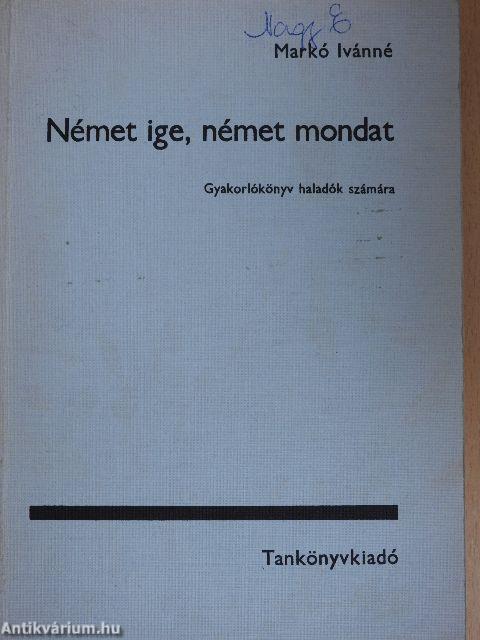 Német ige, német mondat