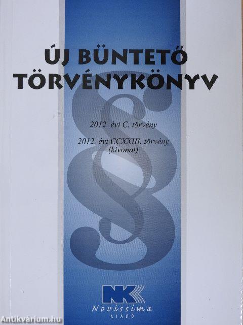 Új büntető törvénykönyv