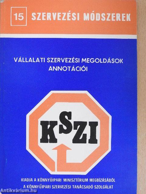 Vállalati szervezési megoldások annotációi 