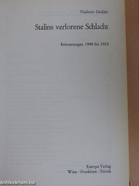 Stalins verlorene Schlacht