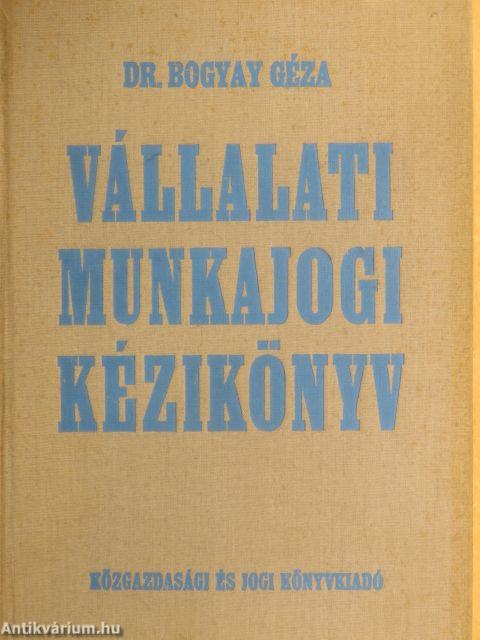 Vállalati munkajogi kézikönyv