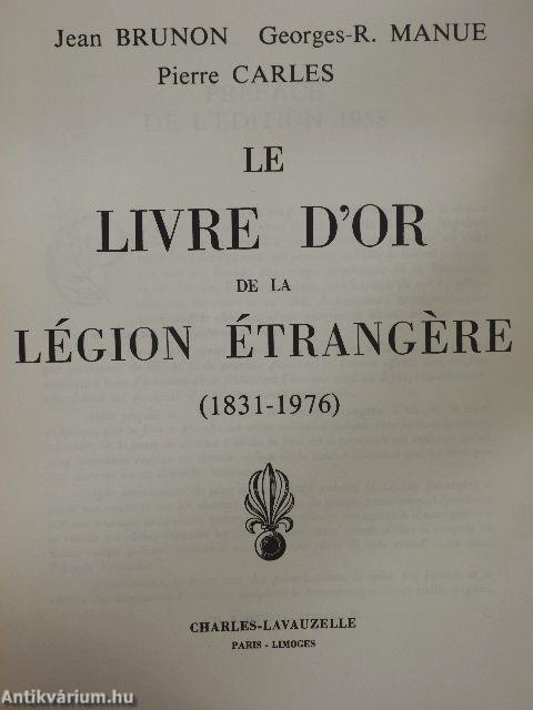 Le Livre d'Or de la Légion Étrangére