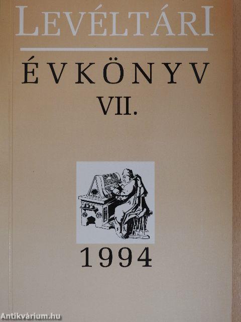 Levéltári évkönyv VII.