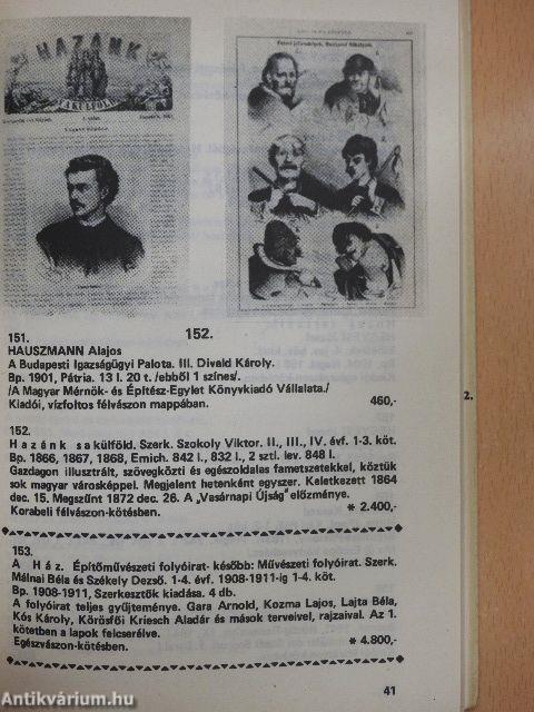 Az Állami Könyvterjesztő Vállalat antikvár könyvaukciója Budapesten 1984. novemberében