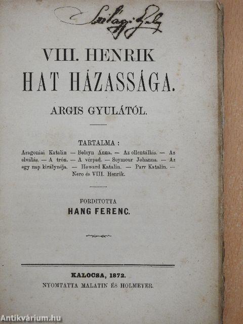 VIII. Henrik hat házassága