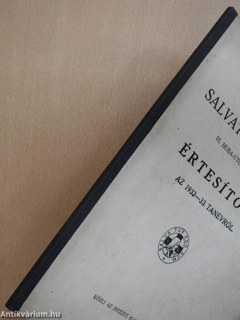 A budapesti Salvator-Intézet értesítője az 1932-33. tanévről