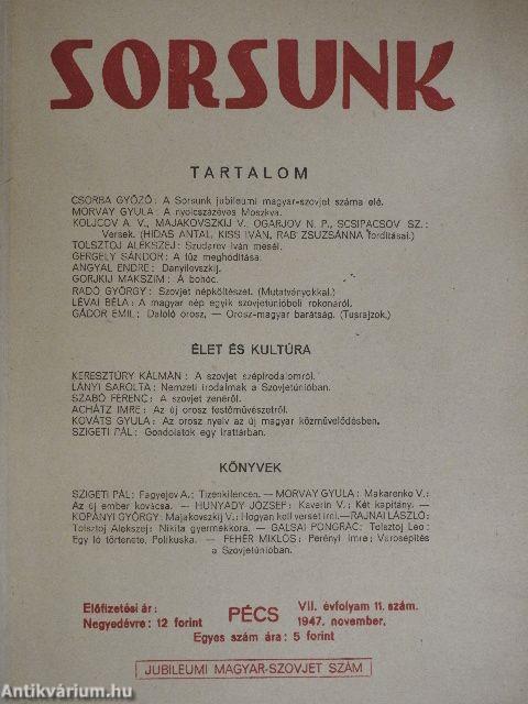 Sorsunk 1947. november