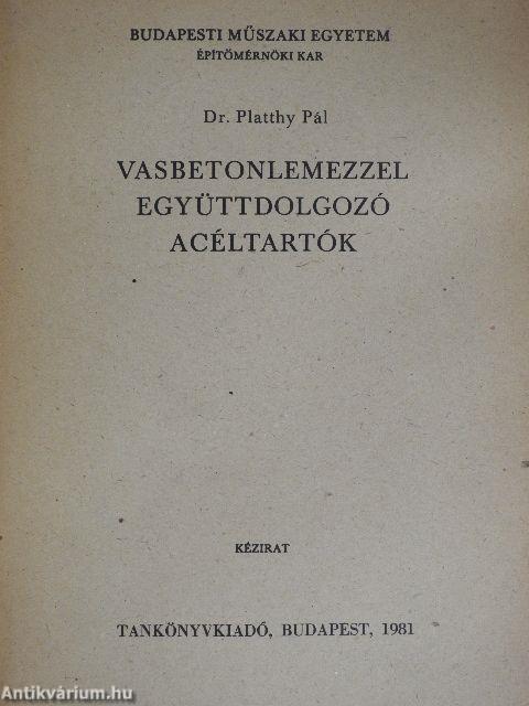 Vasbetonlemezzel együttdolgozó acéltartók