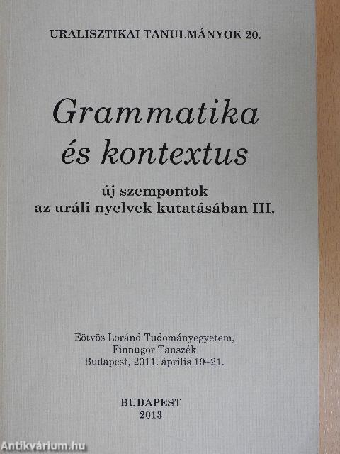 Grammatika és kontextus