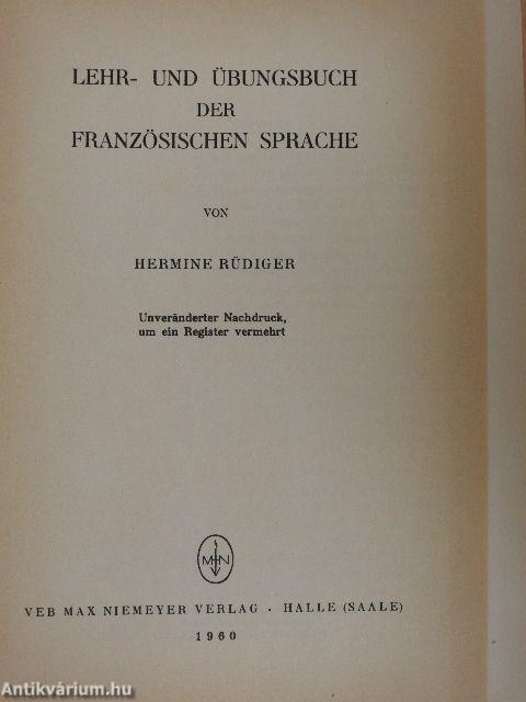 Lehr- und Übungsbuch der Französischen Sprache