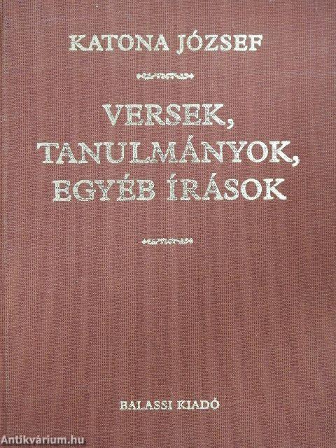 Versek, tanulmányok, egyéb írások