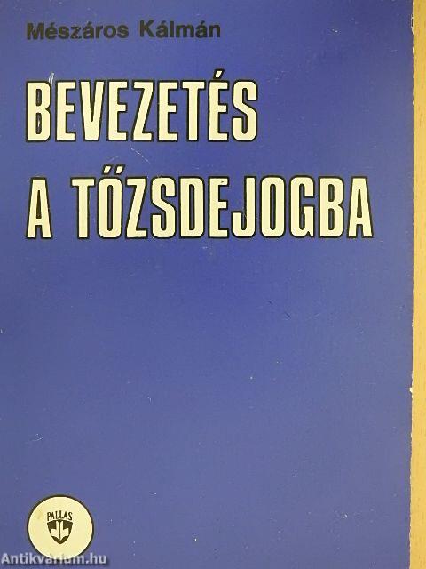 Bevezetés a tőzsdejogba