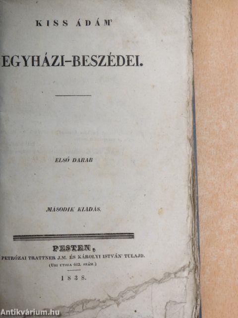 Kiss Ádám' egyházi-beszédei I. (rossz állapotú)