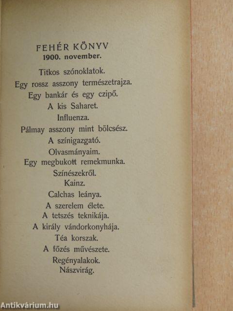 Fehér Könyv 1900. november