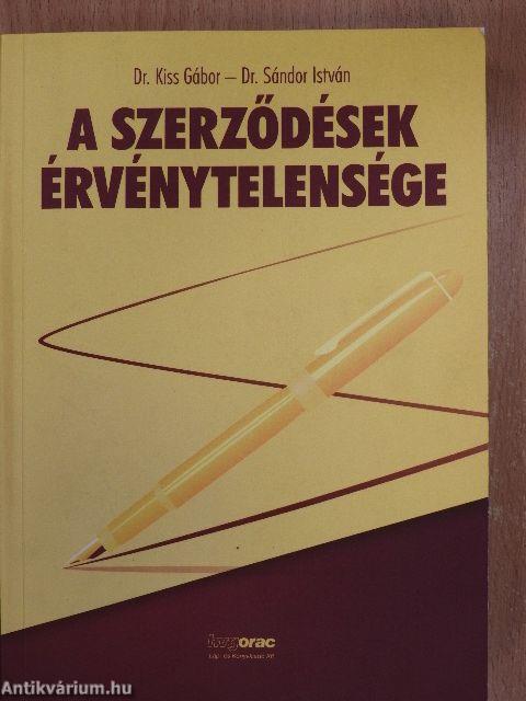 A szerződések érvénytelensége