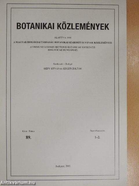 Botanikai közlemények 2003/1-2.