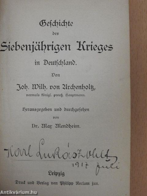 Geschichte des siebenjährigen Krieges in Deutschland (gótbetűs)