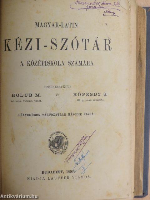 Magyar-latin kézi-szótár