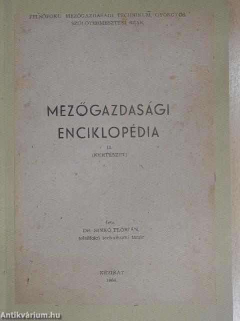 Mezőgazdasági enciklopédia II. 