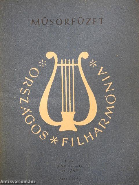 Országos Filharmónia Műsorfüzet 1975/24.