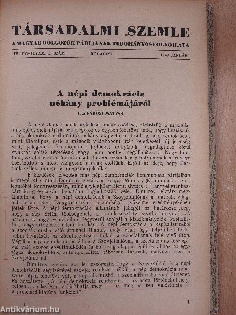 Társadalmi Szemle 1949. január-december I-II.