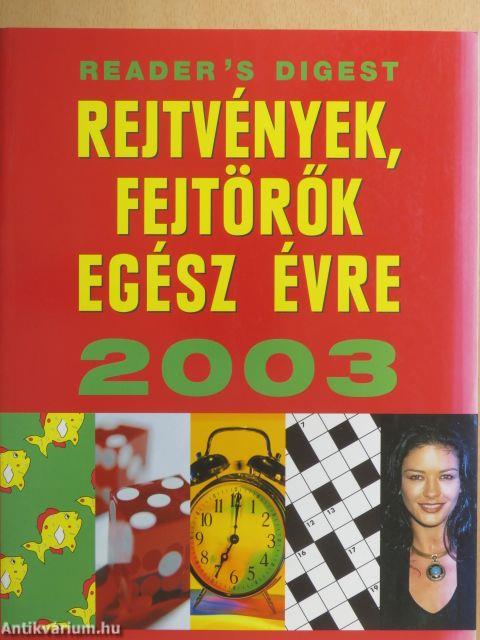 Rejtvények, fejtörők egész évre 2003