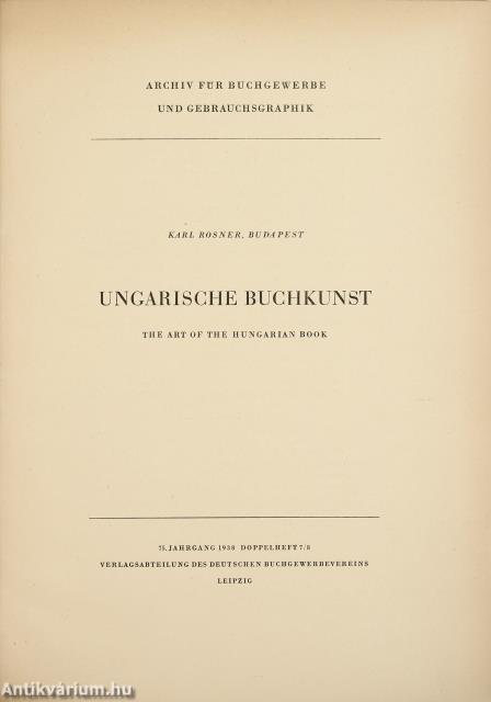 Ungarische Buchkunst (dedikált példány)