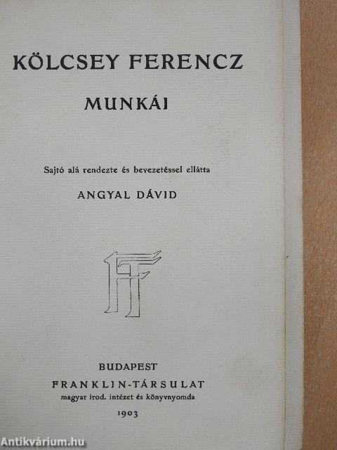 Kölcsey Ferencz munkái