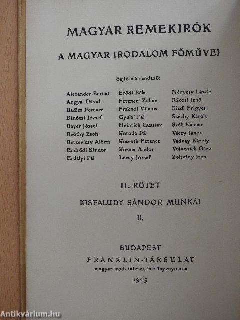 Kisfaludy Sándor munkái II.