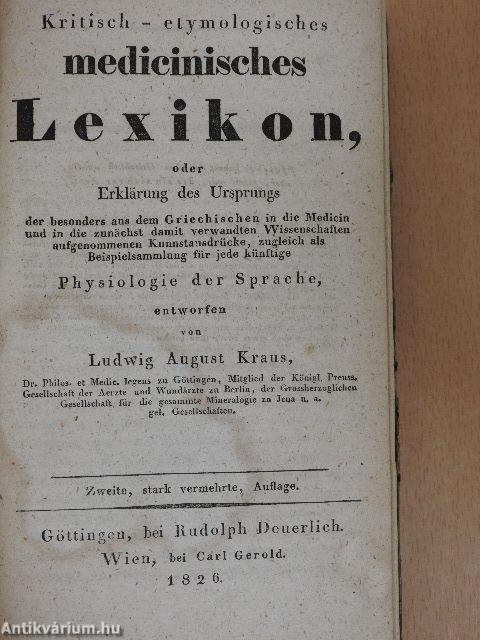 Kritisch-etymologisches medicinisches Lexikon