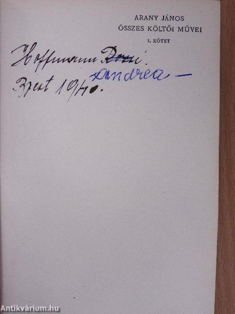 Arany János kisebb költeményei I-II.