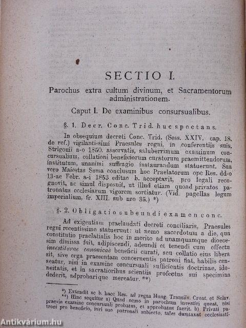 Manuale Parochorum I-II.