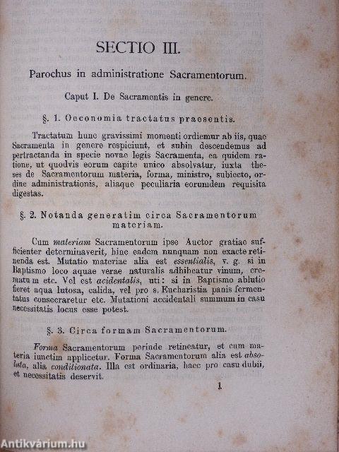 Manuale Parochorum I-II.