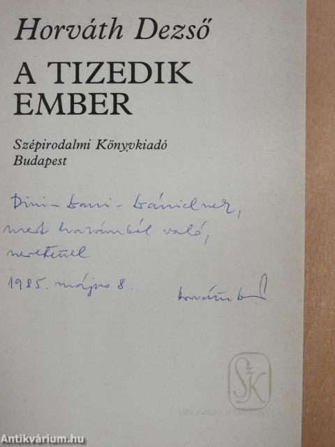 A tizedik ember (dedikált példány)