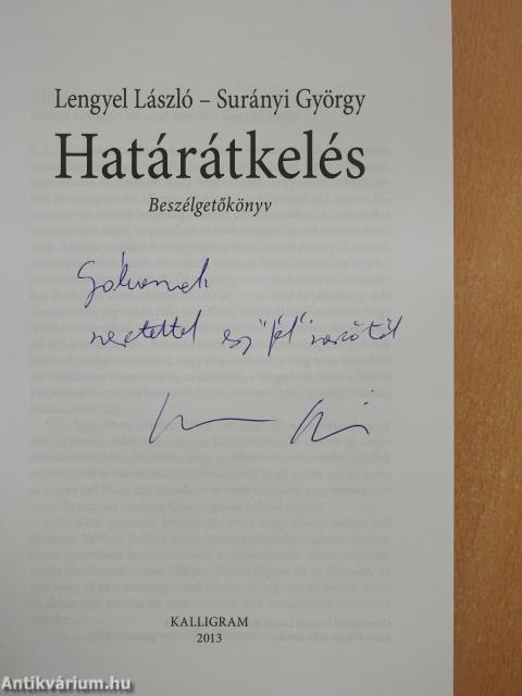 Határátkelés (dedikált példány)