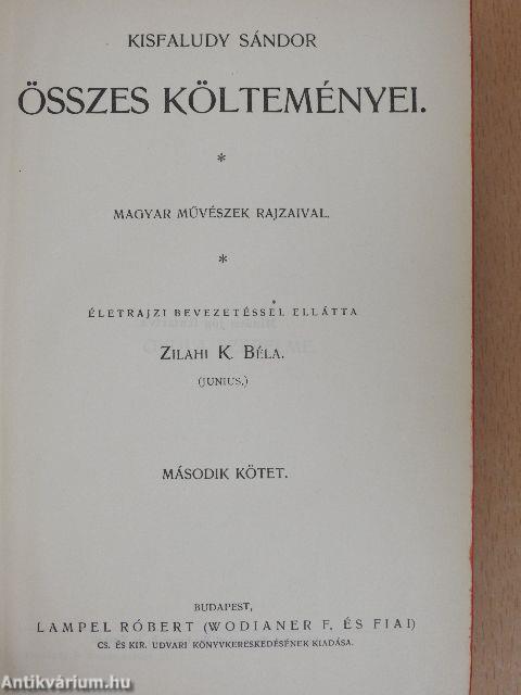 Kisfaludy Sándor összes költeményei II. (töredék)